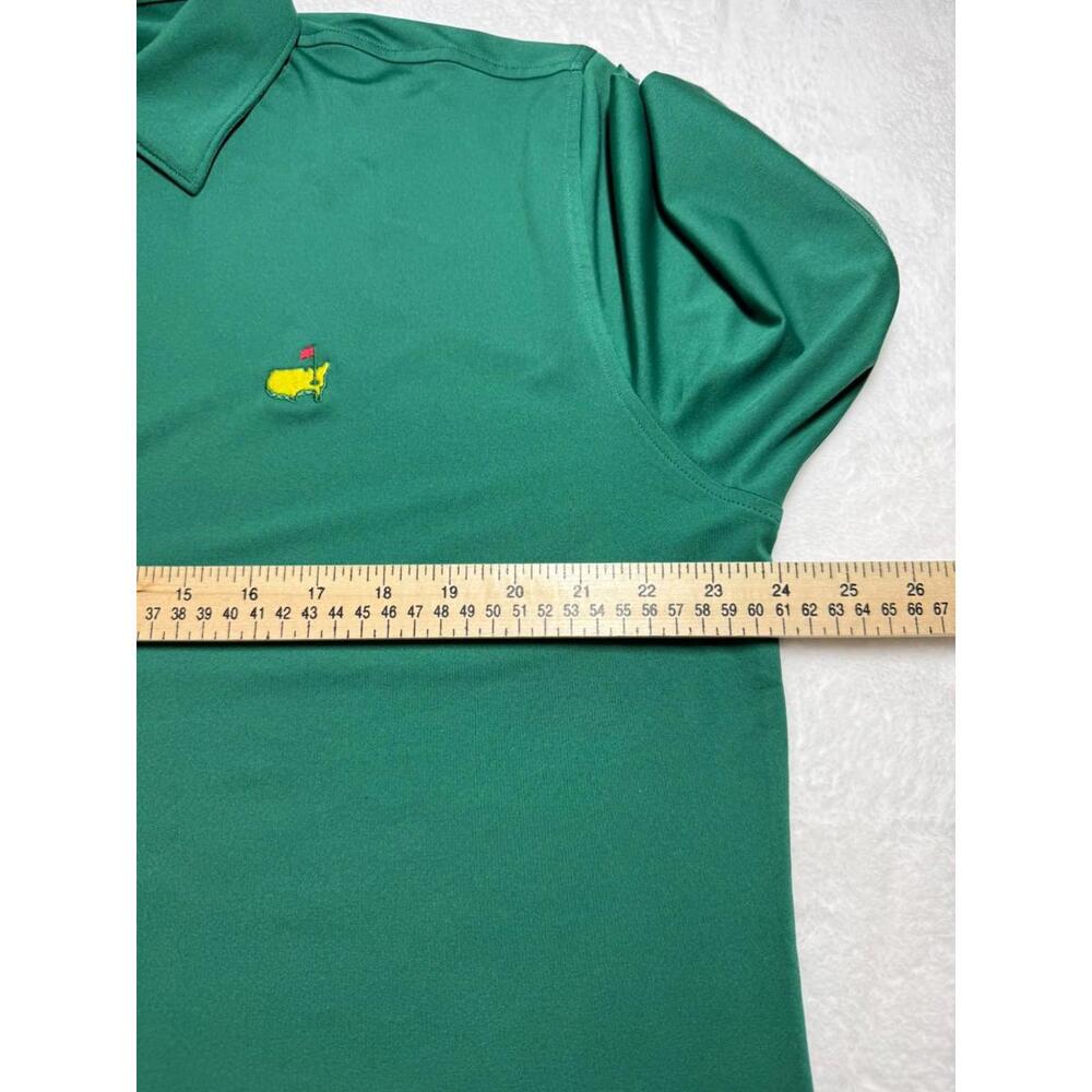 Masters Tech Polo Shirt Green Performance Golf Stretch Augusta Large - Picture 4 of 5